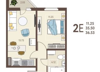 1-комнатная квартира на продажу, 36.5 м2, Липецк
