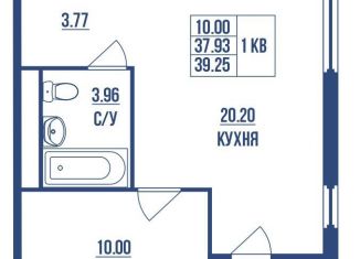 Продам 1-ком. квартиру, 39.3 м2, Санкт-Петербург, ЖК Октябрьская набережная