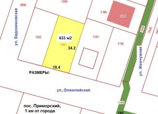 Продаю участок, 6.3 сот., поселок Приморский, Евдокимовская улица