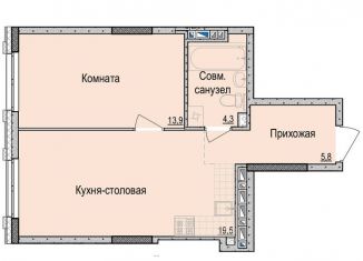 1-комнатная квартира на продажу, 44.7 м2, Ижевск, Центральный жилой район, Красная улица, 118к2