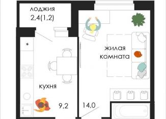 Продается 1-комнатная квартира, 32.9 м2, Пермь, Кузнецкая улица, 43В