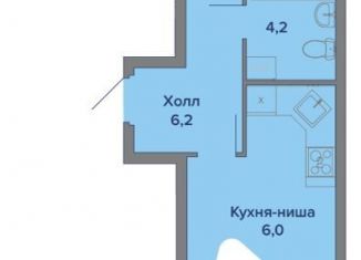 Продается 2-ком. квартира, 42.6 м2, село Култаево
