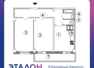 Продажа 2-комнатной квартиры, 68.4 м2, Санкт-Петербург, ЖК Юбилейный Квартал
