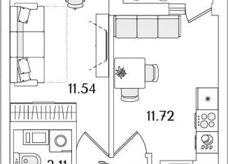 1-ком. квартира на продажу, 30 м2, Санкт-Петербург, метро Лесная