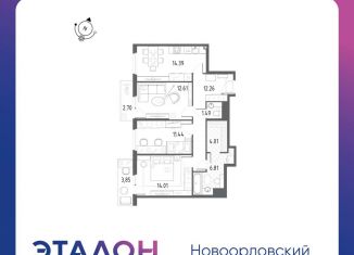 Продаю 3-комнатную квартиру, 78.6 м2, Санкт-Петербург, ЖК Новоорловский