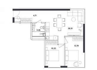 Продажа 3-комнатной квартиры, 59.4 м2, Москва, Окружной проезд, 10Г, ЖК Измайловский Парк