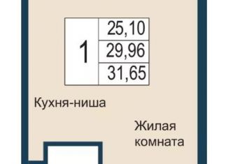 Квартира на продажу студия, 31.7 м2, Красноярск, ЖК Светлогорский, Светлогорский переулок, 2о