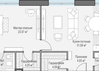 Продам 1-комнатную квартиру, 78.6 м2, Москва, метро Площадь Революции