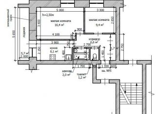 Продается 2-ком. квартира, 45.4 м2, поселок городского типа Магдагачи, Молодёжная улица, 2