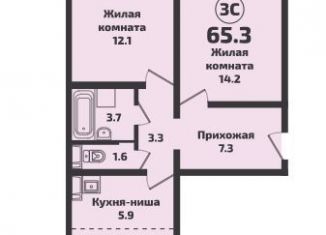 Продам трехкомнатную квартиру, 65.3 м2, Новосибирск, Красный проспект, ЖК Инфинити