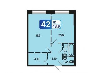 Продается однокомнатная квартира, 43.9 м2, деревня Скрылья, деревня Скрылья, 274