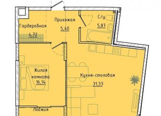 Продам 1-комнатную квартиру, 65.1 м2, Екатеринбург, ЖК Клевер Парк