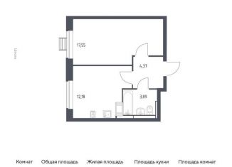 Продажа 1-комнатной квартиры, 38 м2, Московская область, жилой комплекс Прибрежный Парк, к6.2