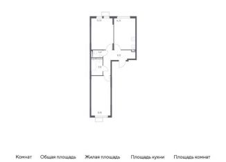 2-комнатная квартира на продажу, 59 м2, село Остафьево, жилой комплекс Остафьево, к15