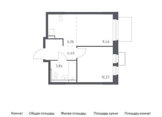 Продам двухкомнатную квартиру, 34 м2, Московская область, жилой комплекс Новое Видное, 15