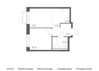 Продается 1-комнатная квартира, 33.9 м2, поселение Филимонковское, жилой комплекс Квартал Марьино, к1