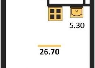 Продаю квартиру студию, 26.7 м2, Обь, Октябрьская улица, 5