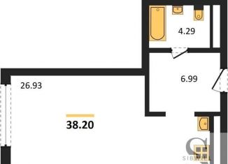 Продажа квартиры студии, 38.2 м2, Новосибирск, улица Аэропорт, 23/1, ЖК Авиатор