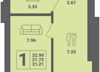 Продажа 1-комнатной квартиры, 22.9 м2, Пионерский, улица Гептнера, 15