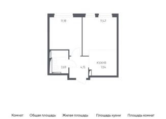 Продается 2-ком. квартира, 37.5 м2, село Остафьево, улица Красовского, 2к2
