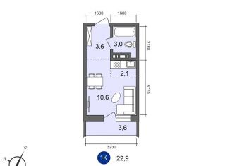 Продажа 1-комнатной квартиры, 22.9 м2, Иркутск, Свердловский округ, Старо-Кузьмихинская улица, 36