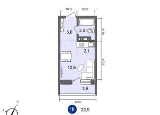 Продам 1-ком. квартиру, 22.9 м2, Иркутск, Свердловский округ, Старо-Кузьмихинская улица, 36