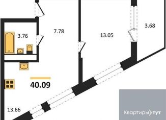 Продается 1-комнатная квартира, 40.1 м2, Воронеж, набережная Чуева, 7, Железнодорожный район