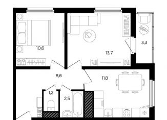 Продается двухкомнатная квартира, 50.1 м2, Ростов-на-Дону, улица Ткачёва, 21, ЖК Левенцовка Парк