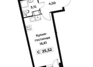 Продажа квартиры студии, 22.5 м2, Мурино, ЖК Авиатор, проспект Авиаторов Балтики, 29к2