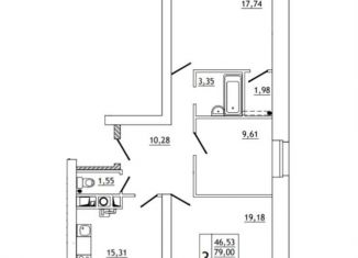 3-ком. квартира на продажу, 81 м2, деревня Новосельцы, Юбилейная улица, 17