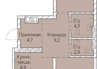 Продажа двухкомнатной квартиры, 87.6 м2, Новосибирская область, Овражная улица, 2А