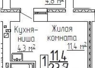 Продажа квартиры студии, 26.1 м2, Благовещенск, ЖК Лазурный Берег, Заводская улица, 4/4