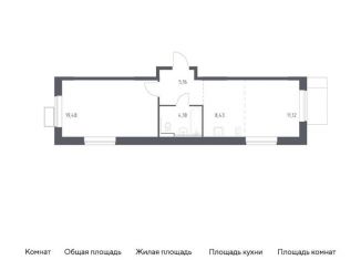 Продажа однокомнатной квартиры, 48.4 м2, Московская область