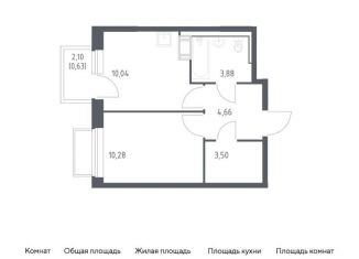 Продается 1-комнатная квартира, 33 м2, посёлок Мирный, жилой комплекс Томилино Парк, к6.2