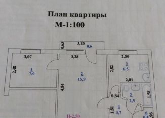 2-комнатная квартира на продажу, 37.3 м2, посёлок Волжский Утёс, Безымянная улица