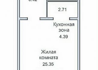 Продажа квартиры студии, 39 м2, Новосибирск, метро Золотая Нива, Плющихинская улица, 3