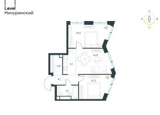 Продается трехкомнатная квартира, 59.7 м2, Москва, район Очаково-Матвеевское