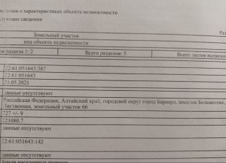 Продажа участка, 7.3 сот., поселок Бельмесево