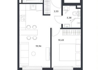 Продажа двухкомнатной квартиры, 36.3 м2, Москва, Окружной проезд, 10Г, станция Измайлово