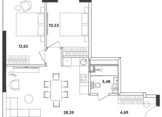 Продам трехкомнатную квартиру, 59.9 м2, Москва, Окружной проезд, 10Г, ЖК Измайловский Парк