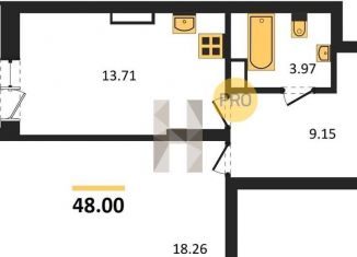 Продажа 1-ком. квартиры, 48 м2, Новосибирск, метро Студенческая