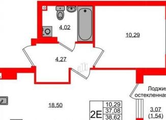 Продаю однокомнатную квартиру, 38.6 м2, Калининград, Ленинградский район