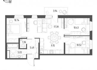 Продам 4-комнатную квартиру, 71.3 м2, Екатеринбург, метро Уральская