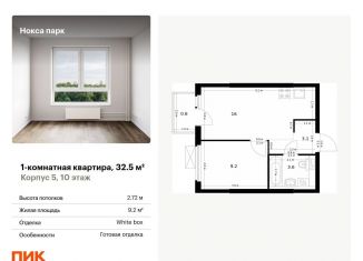 Продается 1-комнатная квартира, 32.5 м2, Татарстан, жилой комплекс Нокса Парк, 5