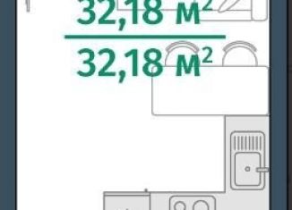 Квартира на продажу студия, 32.2 м2, деревня Дударева