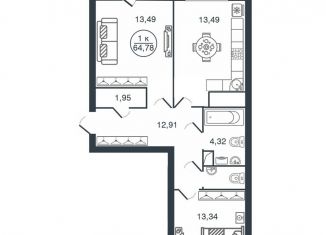 Продам 2-ком. квартиру, 64.8 м2, Тверь