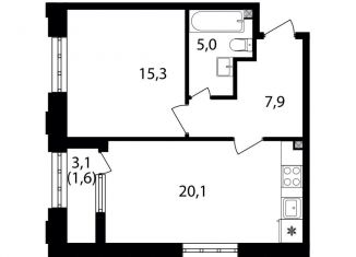 1-комнатная квартира на продажу, 49.9 м2, Москва, Михалковская улица, 48с8, ЖК Михалковский