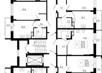 Продаю 1-ком. квартиру, 29.4 м2, деревня Скотное, Рождественская улица, 2, ЖК Ёлки Вилладж