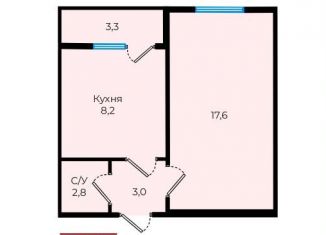 1-ком. квартира на продажу, 34.6 м2, Невинномысск