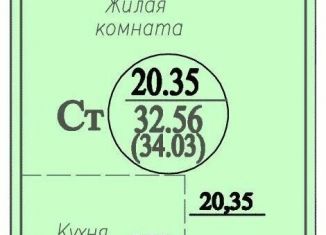 Квартира на продажу студия, 33.6 м2, Новосибирск, Плющихинская улица, 6